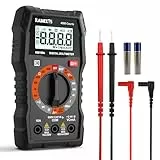 KAIWEETS Digital Multimeter 4000 Counts mit NCV – Für AC/DC Spannung, Strom, Widerstand, Dioden & Kapazität – Mit LCD Beleuchtung – Ideal für Elektriker, Kfz & Hausgebrauch Schwarz - KM100s