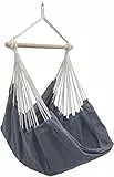 AMANKA XXL Hängesessel 185x130cm für Garten, Balkon & Terrasse - Schwebesessel Belastbar bis 150kg - Hängestuhl Relaxsessel aus Baumwolle - 360° Drehbar - Indoor Outdoor - Erwachsene & Jugendliche