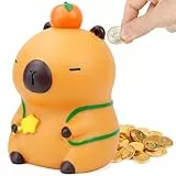 DBPBToU Spardose Kinder, Capybara Spardose Kawaii Münze Spardose Spardose für Kinder Spardose Mädchen, Spardosen für Jungen und Mädchen Zimmer Dekoration Geburtstagsgeschenk (Braun)