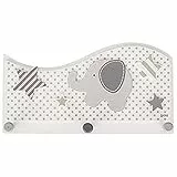 Goki 60737 Garderobe 'Elefant/Sterne' aus Holz, grau