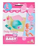 Simba New Born Baby Töpfchen Training Set, befüllbare Flasche, Wischtuch und Creme für 30-43cm Puppen, 4 Teile, ab 2 Jahren