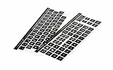 Lacerto® | 14x14mm - Deutsches Aufkleberset für PC & Laptop Tastaturen inkl. Zusatztasten & Ziffernblock | Farbe: Schwarz