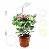 Mcbazel Pflanzenlampe LED Vollspektrum, Pflanzenlicht für Zimmerpflanzen, Wachstumslampe für Pflanzen Höhenverstellbares mit 3/9/12H Timer, 3 Lichter Modi und 10 Helligkeit