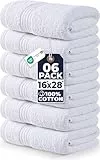 Utopia Towels - Premium Handtücher - 100% gekämmte, ringgesponnene Baumwolle, ultraweich und sehr saugfähig, Dicke Handtücher 41 x 71 CM's, hochwertige Handtücher (6er-Pack, (Weiß)