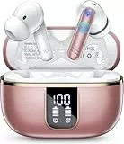 Kabellose Ohrhörer, 3D HiFi Stereo Bluetooth 5.4 In Ear Kopfhörer mit 4 ENC Mikrofon, 38H Spielzeit Noise Cancelling Ear Buds mit USB-C Schnellladung, IPX7 Wasserdicht Ohrhörer für Android iOS