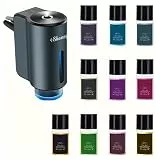 Auto Lufterfrischer – Duftzerstäuber Set mit 10 Duftölen zur Aromatherapie Automatischer Aroma Diffuser(Grau)