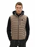 TOM TAILOR Herren Hybrid Steppweste mit Stehkragen