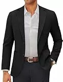 PJ PAUL JONES Sakkos für Herren Trachte Anzugjacke Sportlich Modern 2 Knöpfe Blazer Herren M Schwarz