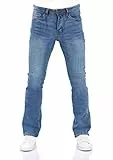 riverso Jeans Herren Stretch Bootcut RIVFalko Jeanshose Hose Denim Blau w34, Farbe:Middle Blue Denim (M236), Größe:34W / 34L