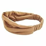 axy Haarband Yoga Headband Hairband Stirnband Kopftuch Kopf Abdeckung auch für Sport in Verschiedenen Farben (Hellbraun)