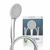 SCHÜTTE NAPOLI Brauseschlauch mit Handbrause | Duschbrause mit 3-fach verstellbarem Duschkopf | Brauseset mit Schlauch | Schlauch für Dusche in Chrom
