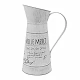 Cabilock 1stk Blumentopf Aus Zinn Rustikale Bauernhaus Französischer Eimer Dekorative Blumenvasen Wedding Decoration Vase Aus Verzinktem Metall Home Schreibtisch Eisen Bonsaischale