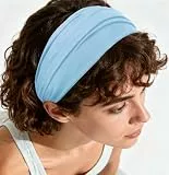 axy Haarband Yoga Headband Hairband Stirnband Kopftuch Kopf Abdeckung auch für Sport in Verschiedenen Farben (Hellblau)