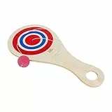 GICO Paddle Ball Set Retro, Fangspiel aus Holz Natur, der Freizeitspaß für Garten und Strand - 3267