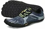 SAGUARO Barfußschuhe Herren Damen Traillaufschuhe Outdoor & Indoor Training Fitnessschuhe Wander Wald Strand Straße Laufschuhe Walkingschuhe Schnell Trocknend Badeschuhe, Navy Blau, 46 EU