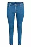 KAFFE CURVE KCvicka Ida Slim Jeans Slim Fit Jeans Damen High Waist Große Größen Jeanshose Medium Blue Denim 46
