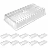 MIXC 10 Stück Feuchtigkeitskuppel, 9,1 cm, extra stark, klare Samen-Starterkuppel, 1020 Schalenabdeckungen, Befeuchtung und Isolierung für Gewächshauskeimung und Gartenanbau