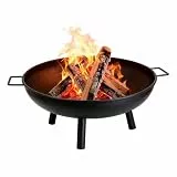 Montafox Feuerschale Feuerstelle Lagerfeuer Metall Ø 58 cm für Garten und Terrasse