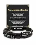 TOLOWOBK Ich Liebe Dich Geschenke für Männer An Meinen Mann Papa Sohn Bruder Lederarmband Herren Geflochten Gravur Armband Herren Leder Armbänder Ostern Vatertagsgeschenk Geburtstag Geschenk