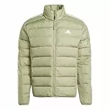 adidas Herren Essentials 3-Stripes Light Down Jacket, TENT GREEN F16, S