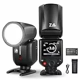 NEEWER Z2PRO-N 2.4G TTL Blitzgerät mit rundem Kopf, kompatibel mit Nikon, drahtlos kompatibel mit Godox, 76Ws 1/8000s HSS, verbesserte UI, TTL/M TCM Schalter, 3000mAh Batterie, 600 Full Power Flash