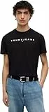 Tommy Jeans TJM Reg Linear Logo Tee EXT Kurzarm-T-Shirt, Herren, Schwarz (Black), L