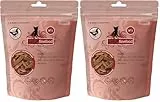 catz finefood Meatz Katzen Leckerlies Huhn N° 3 - knusprige Fleischstreifen, gegrilltes Hühnerfleisch mit Biotin für gänzendes Fell - Katzensnack ohne Zucker, getreidefrei, 45g (Packung mit 2)
