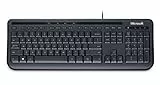 Microsoft APB-00014 Tastatur USB QWERTY Schwarz - Tastaturen (Verkabelt, USB, QWERTY, Schwarz, Maus enthalten)