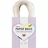 folia 21249 - Paper Bags Pastel S, 20 Papiertüten aus 110-125 g/m² Kraftpapier in 10 Pastellfarben, ca. 12 x 15 x 5,5 cm, zum Basteln, Verzieren und Verschenken
