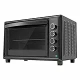Cecotec Tisch-Konvektionsofen 60 Liter Bake&Toast 6090 Black Gyro. 2200 W, Innenbeleuchtung, 12 Funktionen, Temperatur bis zu 230º, Doppeltürglas, Inklusive drehbarem Spieß
