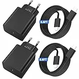 45W USB C Ladegerät Schnellladegerät für Samsung Galaxy S24 S23 S22 S21 S20fe S10 S9 S8 A55 A54 A53 5g A52 A51 A50 A34 A33 A13 A12 mit 2M USB C Schnellladekabel,Fast Charger Adapter Netzteil(2-Pack)