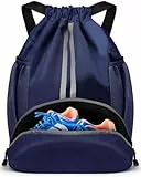 BROTOU Turnbeutel Fußballtasche Rucksack mit Kordelzug Verstellbar Tunnelzug Gymsack Wasserfest Sporttasche für Herren Damen Kinder Jugend