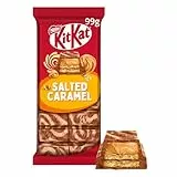 Nestlé KITKAT Tafel Salted Caramel, knusprige Waffel mit cremiger salted Caramel Füllung und überzogen mit mamorierter Schokolade, 1er Pack (1 x 99g)