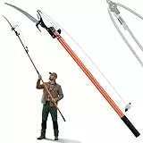 DEUBA® Teleskop Astsäge 2in1 Nylon Seilzug max. Arbeitshöhe 4 Meter Astschere Baumsäge Gartensäge Baumschere