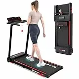 CITYSPORTS Elektrisches Laufband,Klappbares Laufband für Zuhause bis 12 km/h,mit LED-Anzeige,APP und 360° Tablet Holder,kompakte Walking Pad für Zuhause und Büro (Black)