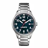 Lacoste Analog Quarzuhr für Herren Kollektion Continental mit Silbernes Edelstahlarmband - 2011022