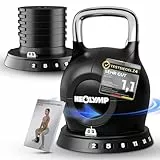 NEOLYMP Kettlebell Set 2-20 kg - 7-in-1 Kettlebell verstellbar für Ganzkörper-Workout Zuhause - Kugelhantel mit robustem Edelstahl-Handgriff für perfektes Schwungerlebnis