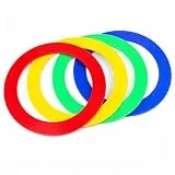 HAEST - Buntes Jonglierringeset, Set aus 4 robusten Jonglierringen, Jonglierset für Kinder & Erwachsene – Ideal für Schule, Verein & Jongliertraining, 24 cm Durchmesser, Rot, Blau, Gelb, Grün
