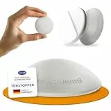 homeXpert Türstopper Wand Grau selbstklebend [10 Stück] - Ø 40 mm - kleiner Wandpuffer für Wandschutz - Türpuffer Wand für Türanschlag, Türgriffschutz, Türklinken Stopper