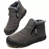 Hanani Winterschuhe Herren Warm Gefüttert Schneestiefel Reißverschluss Kurzschaft Stiefel Flach Winter Outdoor Boots Bequem Rutschfeste Wanderstiefel Winterstiefel