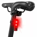 VELMIA Fahrrad Rücklicht mit Bremsanzeige, USB Akku-Betrieb und 5-7h Leuchtdauer I LED Fahrradlicht StVZO zugelassen und aufladbar I Fahrrad Licht
