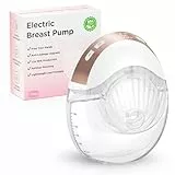 Haokoo Milchpumpe Elektrisch Tragbar Freihändig - Leicht All-in-One Elektrische Milchpumpe für Privatsphäre, Dreifach Versiegelt, 3 Modi und 12 Stufen, mit 17/19/21/24mm Weicher Flansch (1 Stück)