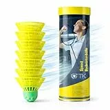 TK Gruppe Timo Klingler 5X Speedbadminton Federbälle schnell gelb Badmintonbälle für Training & Wettkampf Badminton für Outdoor & Indoor