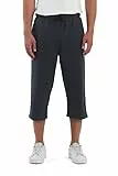 COMEOR Sporthose Herren Kurz – 3/4 Capri Hose Herren - Kurze Hosen Männer Laufshorts Baumwolle Shorts (Dunkelgrau XL)
