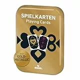 moses. Spielkarten metallic – stilvolles Kartenset für Erwachsene & Kinder, für Skat, Poker, Mau Mau & mehr, ab 6 Jahren, 2+ Spieler