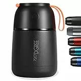 720°DGREE Thermobehälter Essen 530ml “wunderJar” Auslaufsicher, BPA-Frei - Edelstahl Isolierbehälter, Thermo Lunchbox - Unterwegs Babybrei, Warme, Kalte Speisen, Suppe - Müsli to Go - Schwarz
