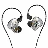 KBEAR KS1 Verdrahtete Ohrhörer Gaming Exzellent Bass Headset, Klang mit Leistung Hohe Auflösung IEM, In-Ear-Kopfhörer Kompatibel mit Android-Telefon-PC, PS4, PS5, Xbox One, Mac (ohne Mikrofon, klar)