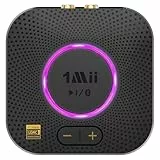 1Mii B06S+ Bluetooth 5.3 Empfänger, HiFi Audio Adapter mit LDAC, aptX HD & LL, Lautstärkeregelung, Cinch & 3,5mm Klinke, Drahtloser Audio Receiver für Stereoanlage, Lautsprecher, Verstärker