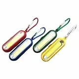 Vaguelly 4 Stck. Mini LED Schlüsselanhänger Taschenlampe Kleine Leichte Outdoor Taschenlampe für Camping Wandern Notfall in Rot Blau Grün Gelb ohne Batterien Zufällige Farbe