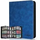 JoyHood Top Loader Binder - 9 Taschen Sammelkarten Album - Halten 252 Top Loaders, Top Loader Album für Sammelkarte und Sportkarten（Saphirblau, 9 Taschen）